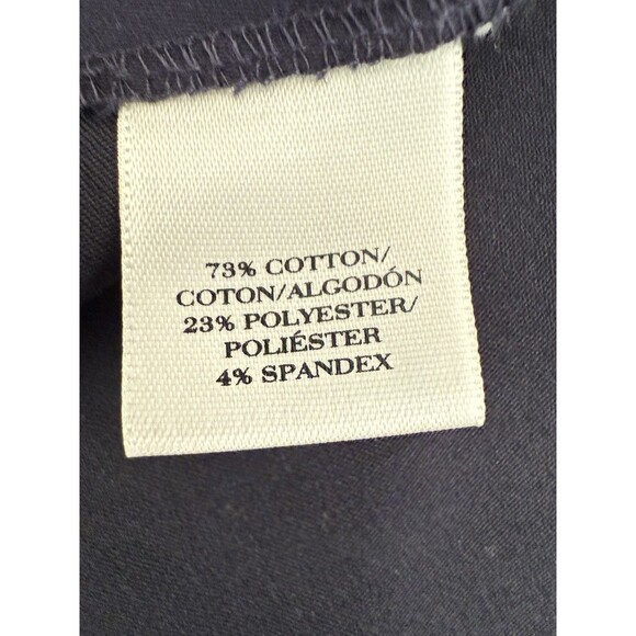 Ann Taylor Sheath Dress Size 8 Petite Navy Blue With White Trim Sleeveless - Picture 6 of 7